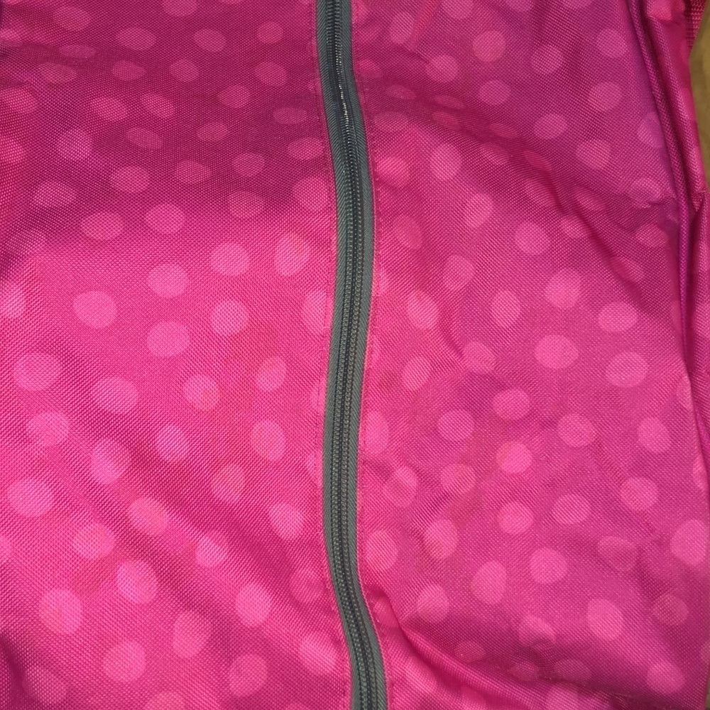 Thirty one duffel bag polka dot travel bag large thirty one bag pink and gray - Picture 12 of 15